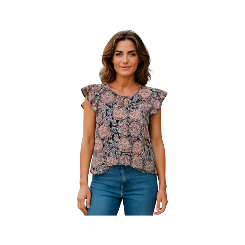 Notations Floral Blouse